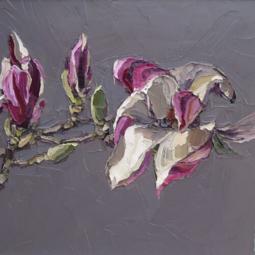 Magnolia. Oil on panel. 46x41cm. Sold