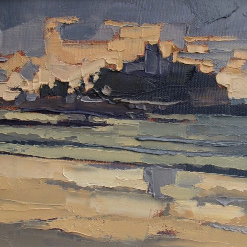 St Michaels mount, early morning. Oil on canvas. 41x31cm.