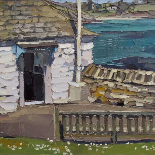 Fishermen's shelter, Portscatho. Oil on canvas. 52x42cm. Sold