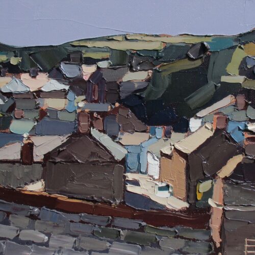 Boscastle roofs. Oil on canvas. 41x35cm. Sold