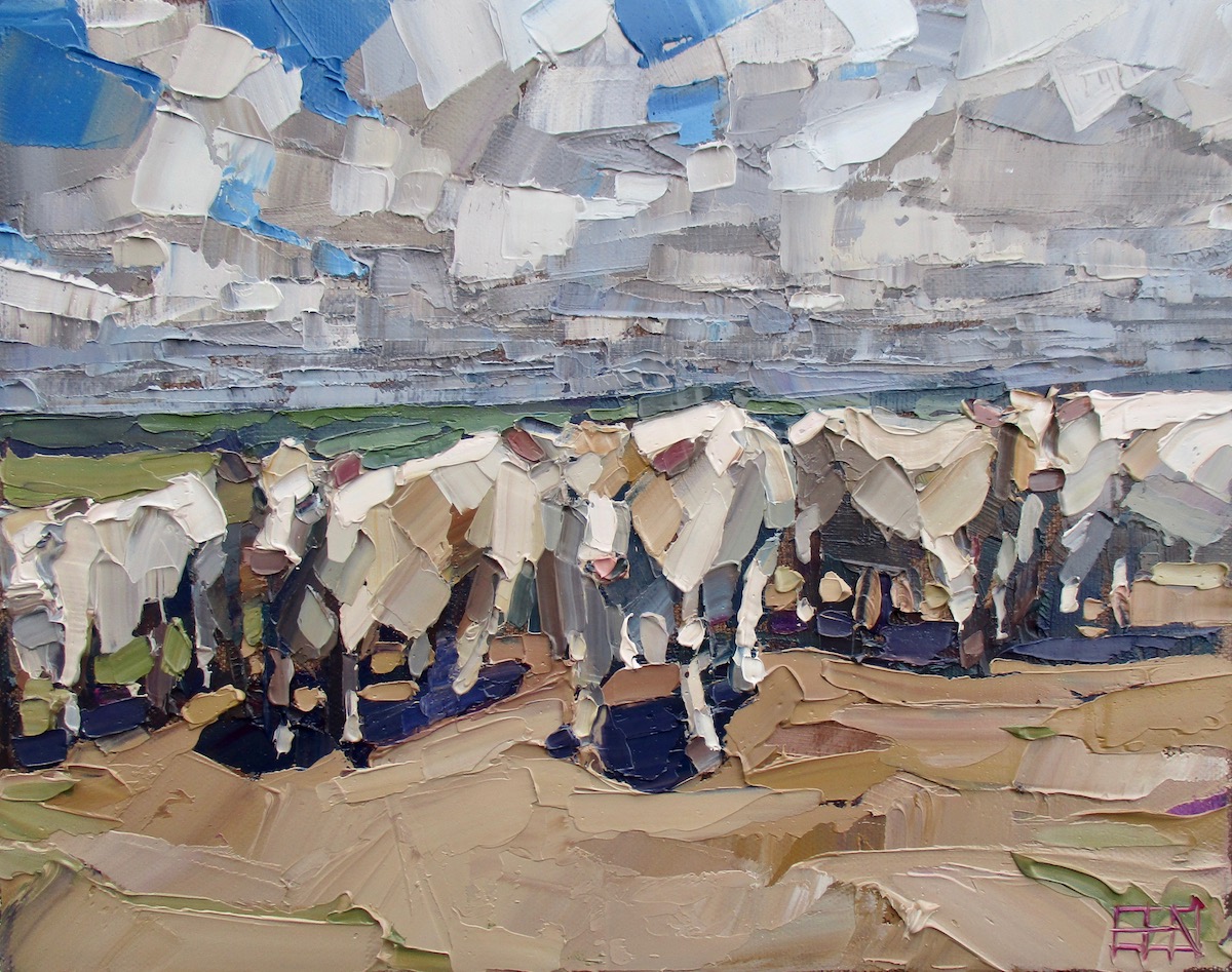 Trenestral Charolais. Oil on canvas. 40x35cm