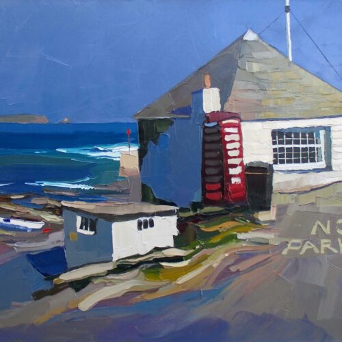 Fishermen's shelter. Oil on canvas. 117x97cm. Sold