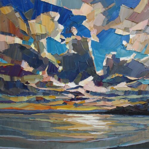 Sunset, St Mawes. Oil on canvas. 117x97cm. Sold