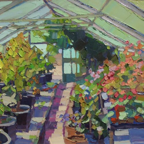 Lemon trees in the greenhouse